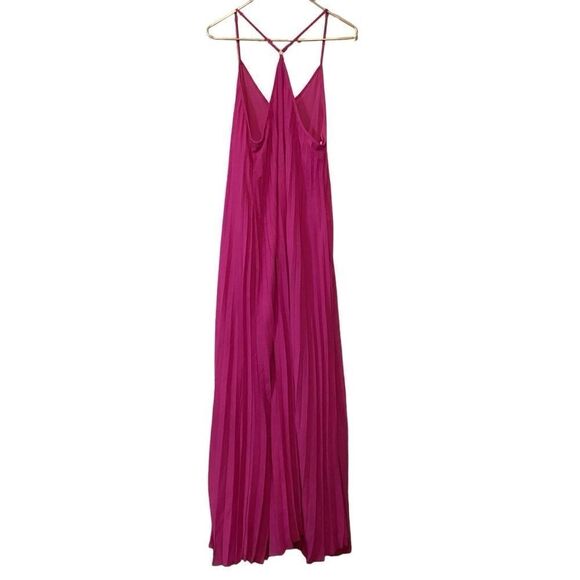 NWT She + Sky Magenta Pleated Maxi Dress large - Picture 4 of 15